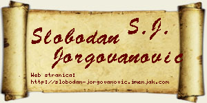 Slobodan Jorgovanović vizit kartica